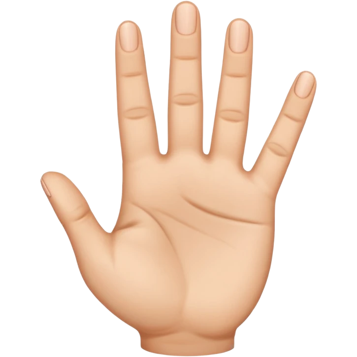 Extend your thumb, index finger, and middle finger straight out.
Tuck your ring finger and pinkie down into your palm (they stay folded). emoji