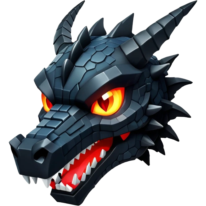 Minecraft black dragon head emoji