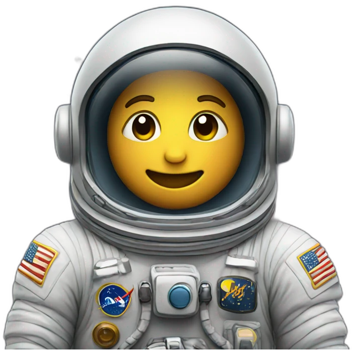 astronaut with stars emoji