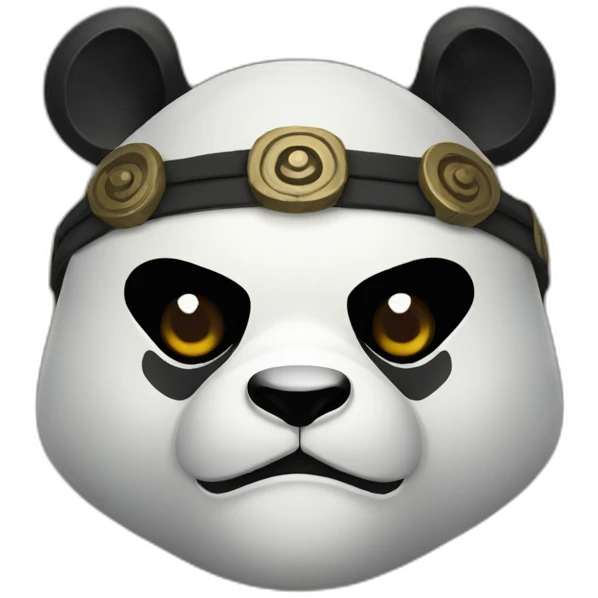 panda samurai mask emoji