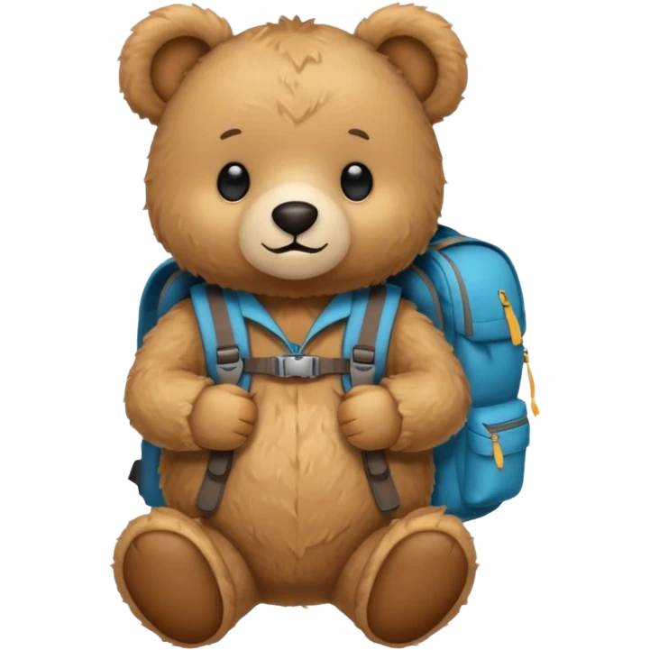 Teddy bear camping emoji