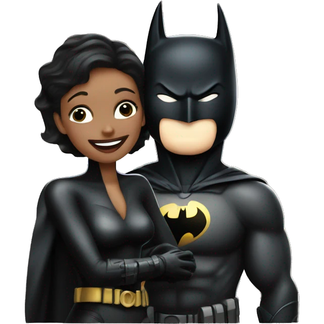 Batman loves with catwoman emoji