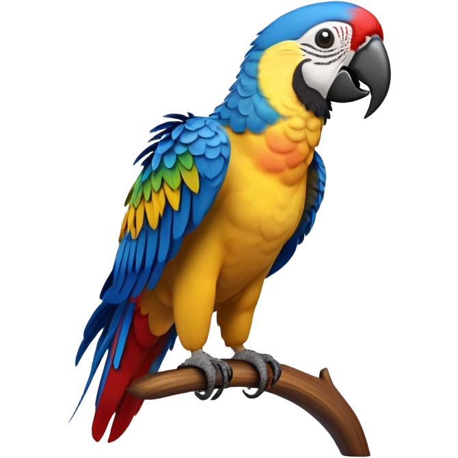 cinematic-macaw-realistic-full-body-standing-emoji,-vibrant-feathers-glowing-with-rich-reds,-blues,-and-yellows,-head-tilted-dramatically,-curved-black-beak-gleaming,-piercing-dark-eyes-exuding-confidence,-simplified-yet-realistic-focused-features,-highly-detailed,-glowing-with-an-almost-sarcastic-glow

 emoji