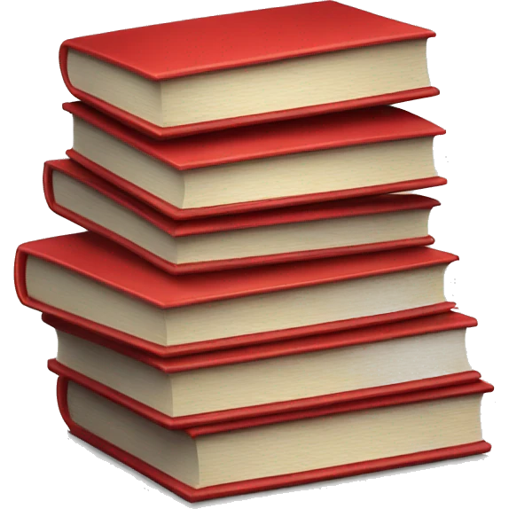 stack of red books emoji