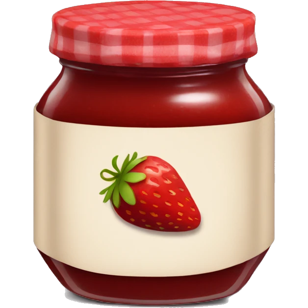 Strawberry jam spread on a perfect circle emoji