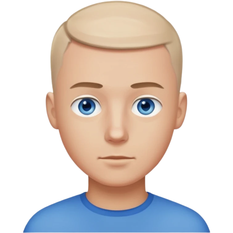 White guy with short buzzcut emoji