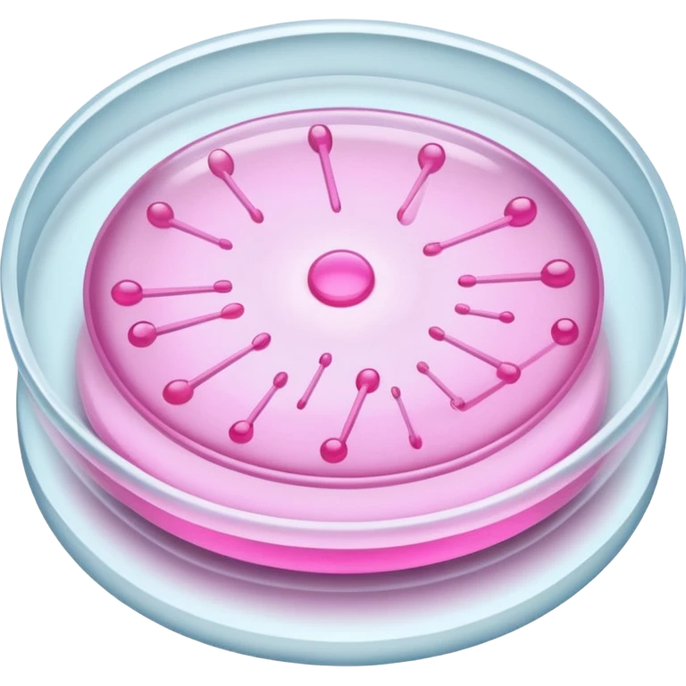 placa de petry com pequenos bastoes rosas flutuando emoji