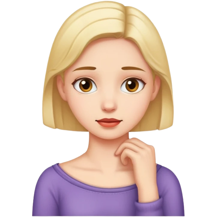 Girl holding her neck  emoji
