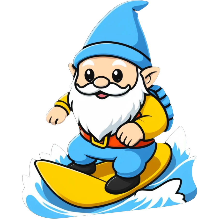 gnome surfing emoji