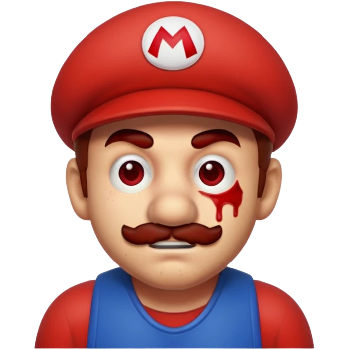 mario blood on his face emoji