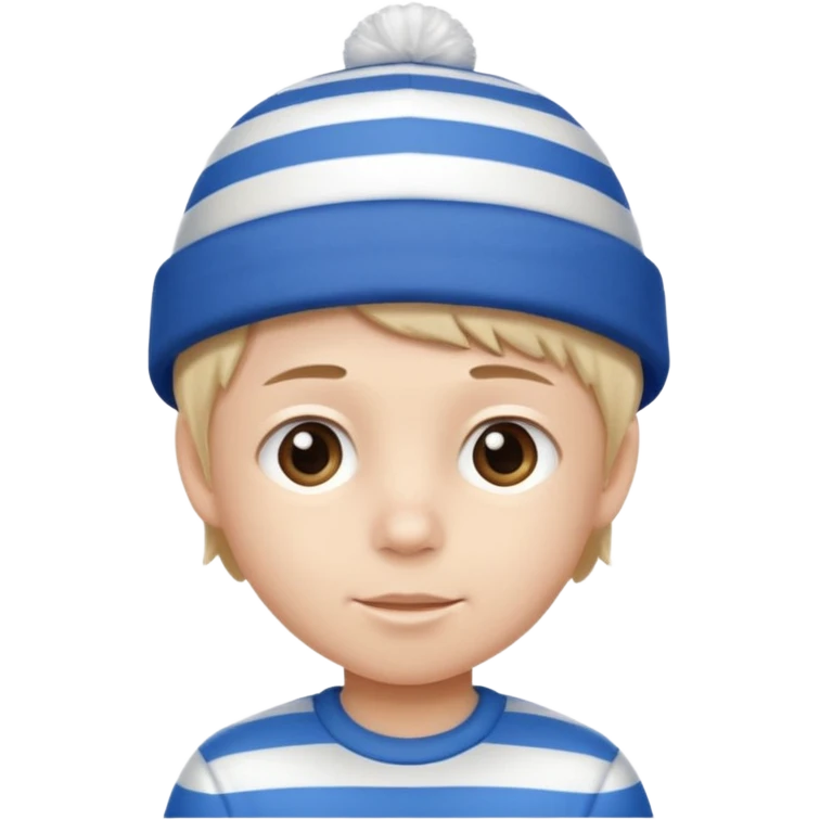 kid with blue and white hat emoji