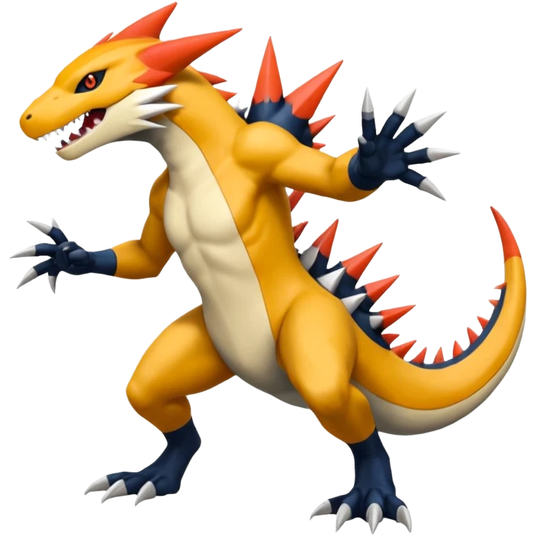 Salandit-Garchomp-Zeraora-Zangoose-Fusion (full body) emoji