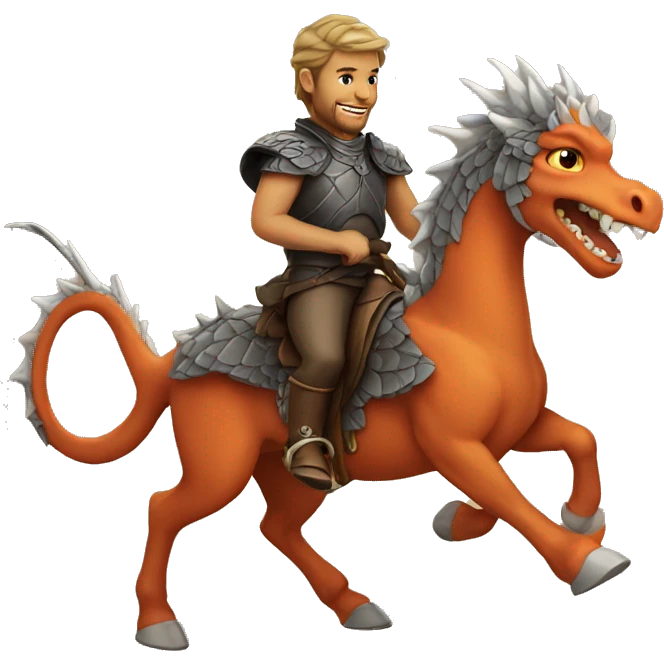 Dragon riding a horse emoji