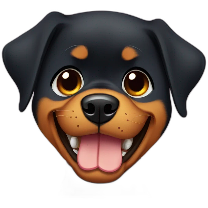 Cute rottweiler crying emoji