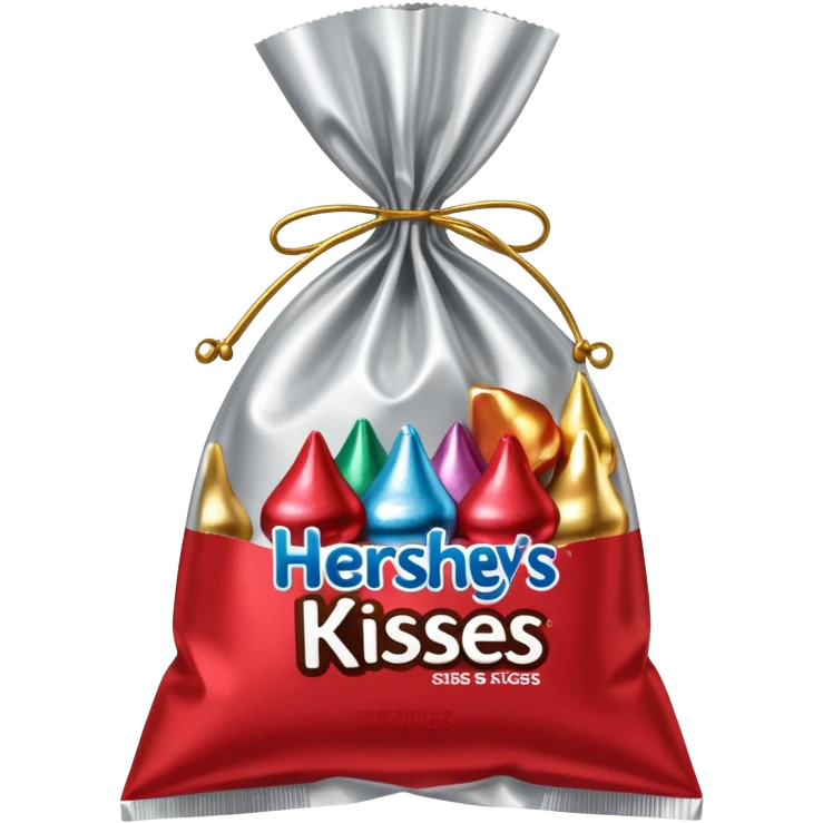 Bag of Hershey’s kisses in Hershey’s packaging  emoji