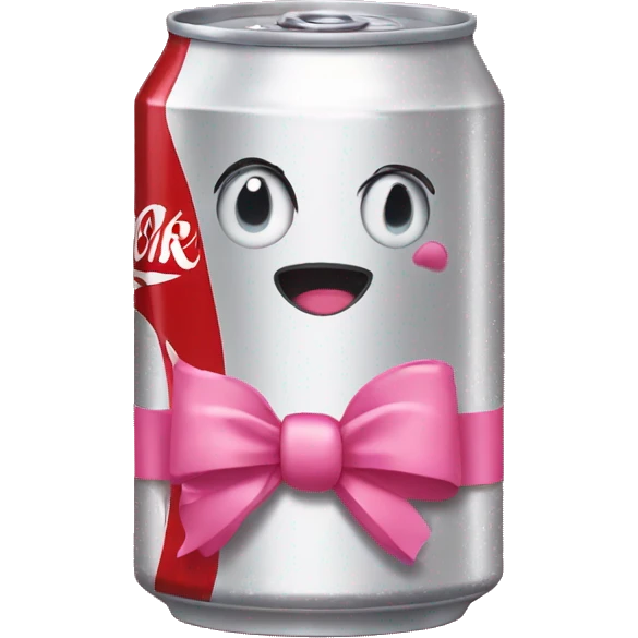 diet coke can with pink bow  emoji
