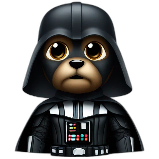 A bear in darth vader suit emoji