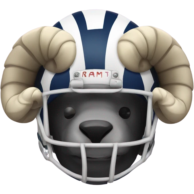 Ram with football helmet  emoji