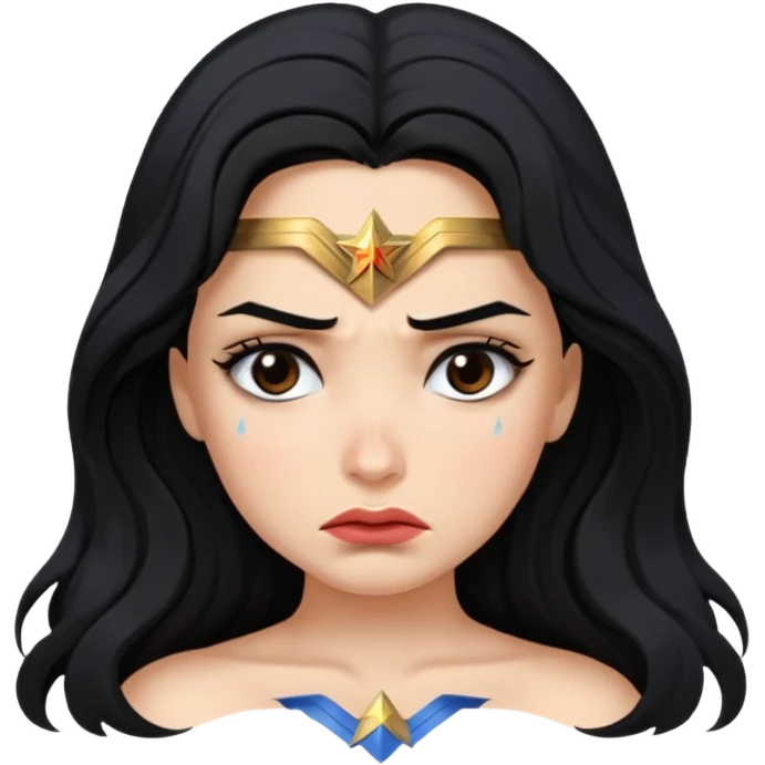 An wonder woman, sad

 emoji