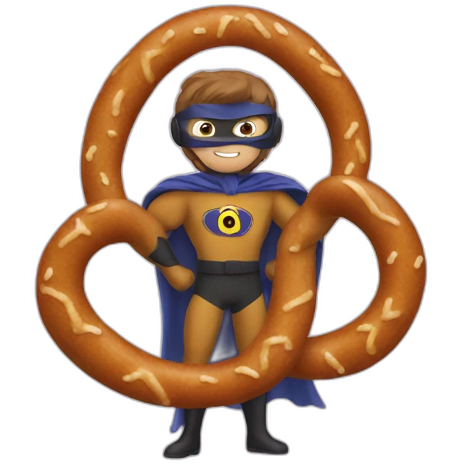 pretzel superhero emoji
