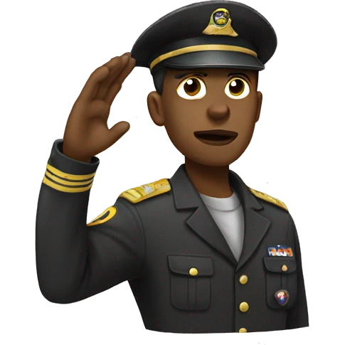 saluting but sick emoji