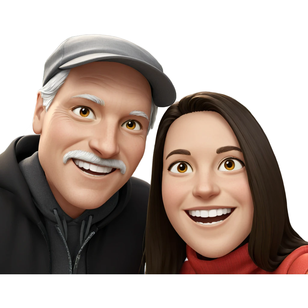 smiling girl with boy outdoors emoji