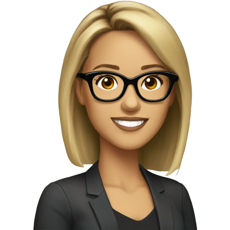 Caucasian Jessica alba with glasses  emoji