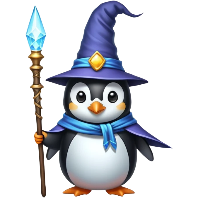 Penguin Wizard emoji