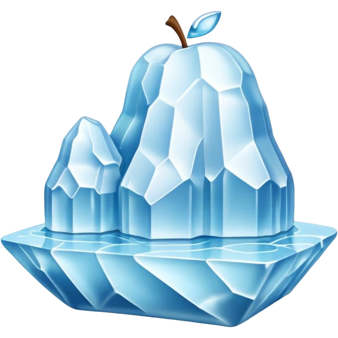 A 3D iceberg in Apple emoji style
 emoji