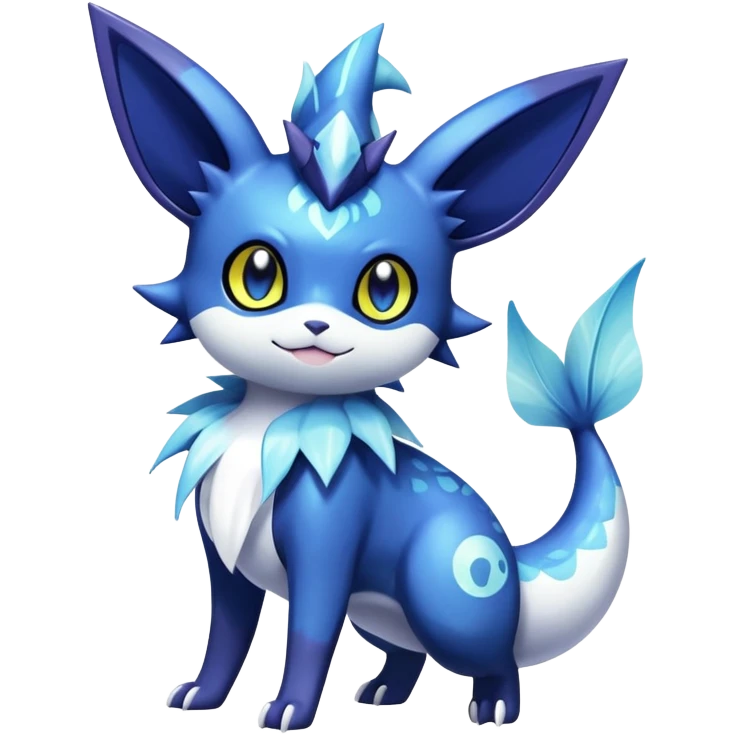 Noibat-Vaporeon-Meowstic-Umbreon-Fakémon-hybrid-creature (full body)  emoji
