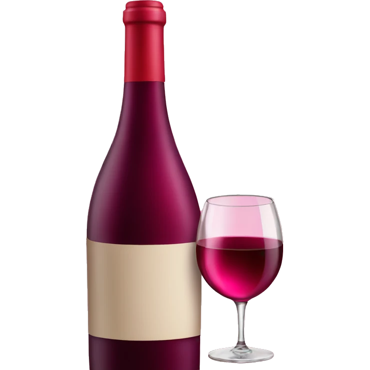 Pink red wine bottle emoji