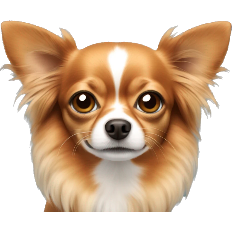 Red long haired chihuahua emoji