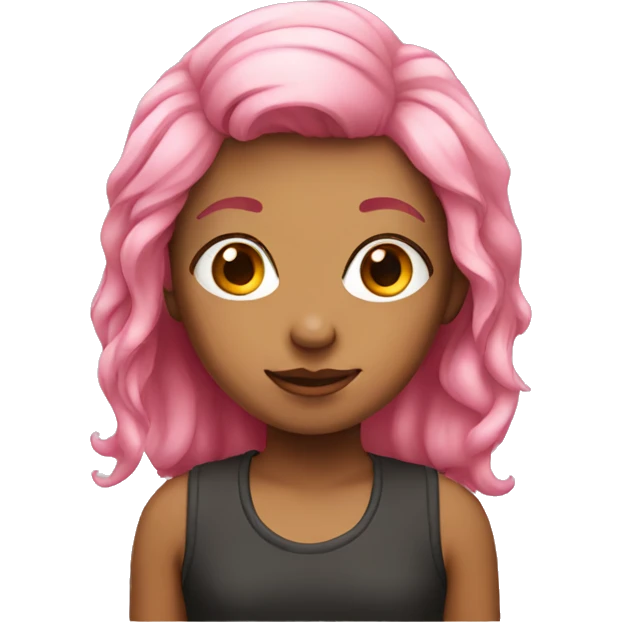 Girl with pink hair emoji