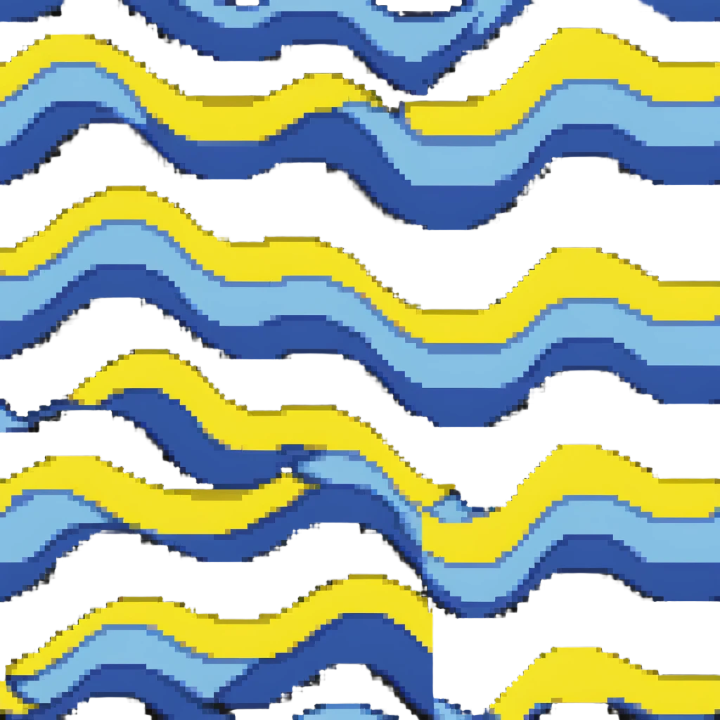 Wave with blue and yellow colors of Ukrainian flag emoji