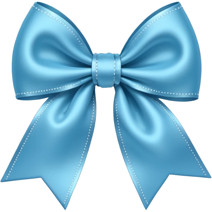 Light blue Christmas bow emoji