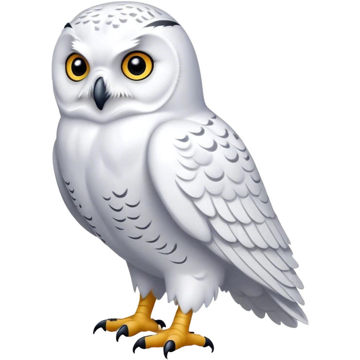 Snowy owl full body emoji