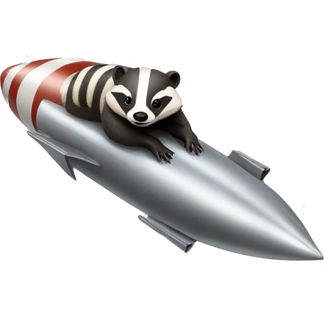 badger on rocket emoji