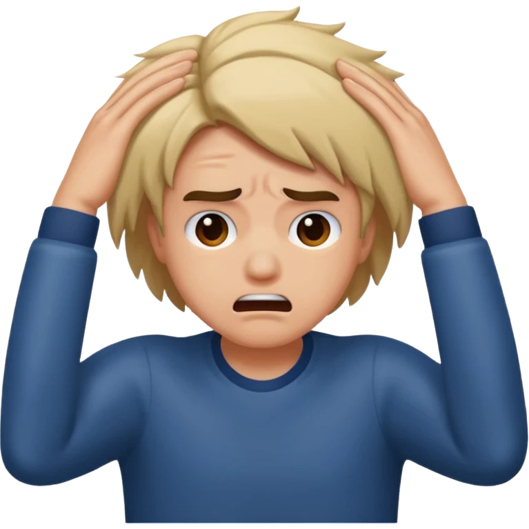 Péter un plomb/ s'arracher les cheveux  emoji