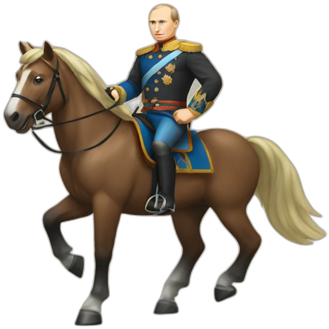 bare chested putin on horseback emoji
