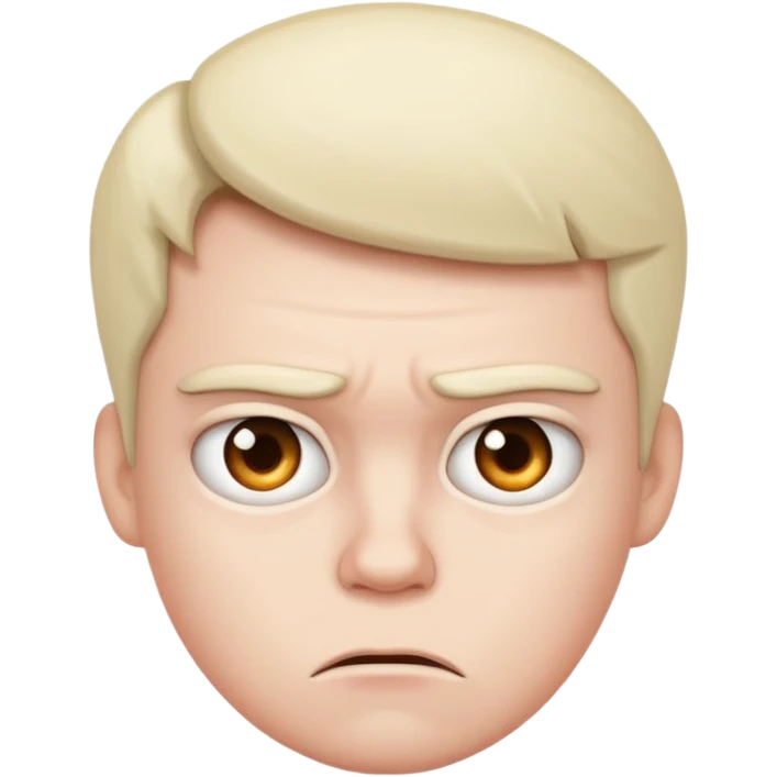 Annoyed face emoji