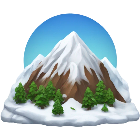 Snowy mountain top emoji