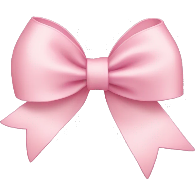 light pink ribbon bow emoji