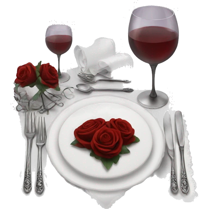 Romantic Gothic table setting  emoji