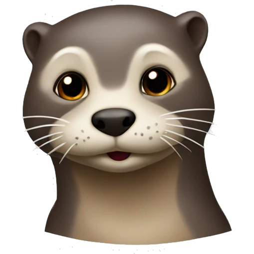 Otter with a top hot emoji