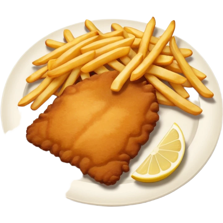 SCHNITZEL WITH FRIES emoji