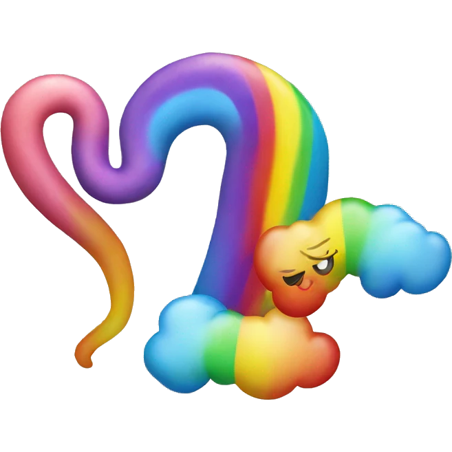farting rainbows and candy emoji