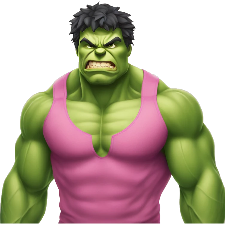 Hulk pink emoji
