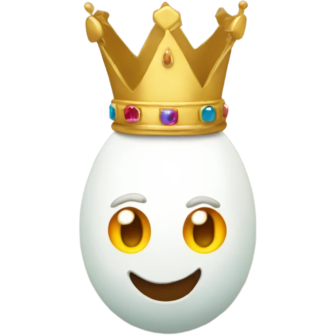 Egg wearing a crown emoji