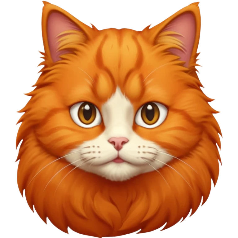 um gato laranja curioso com sobrancelha erguiad emoji