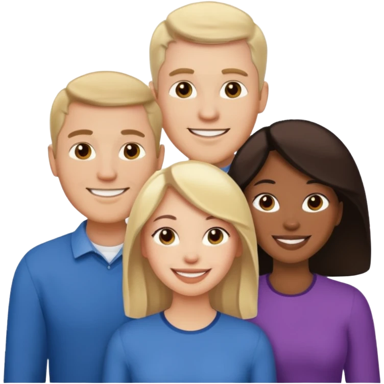 Interracial couple white men with lighteksinned woman emoji